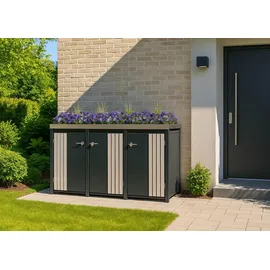 MCW Mülltonnenverkleidung O67 125 x 84 cm anthrazit