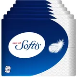 Softis 4-lagiges Toilettenpapier - 24 Rollen-Packung (6 x 4 Einzelpackungen), 100 Blatt pro Rolle, Einzigartiges Softkammer-System, Recyclebare Verpackung, FSC-zertifiziertes Papier
