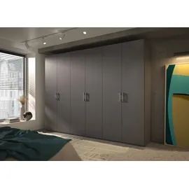 Set One by Musterring Drehtürenschrank "Henderson", grau (graphit), B:301cm H:223cm T:60cm, Holzwerkstoff, SET ONE BY MUSTERRING, Schränke, Drehtürenschrank, in 2 Breiten, inkl. Fachböden und Kleiderstangen