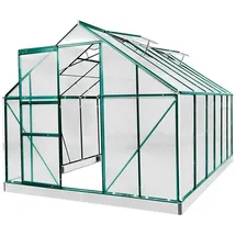 Brast Gewächshaus Aluminium Grün HKP 6 mm 9,5 m2