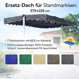 Quick Star Ersatzdach Standmarkise Dubai 375 x 225 cm blau