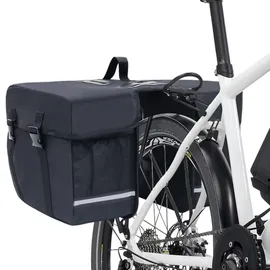 vidaXL Doppel Fahrradtasche Gepäckträger schwarz