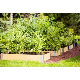 upyard Palettenrahmen Hochbeet 120 x 80 x 16 cm natur
