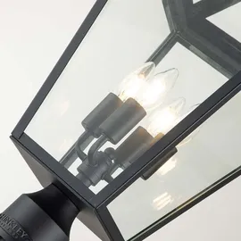 quintiesse Außenstandleuchte Glas, Metall E14 IP44 spritzwassergeschützt dimmbar schwarz