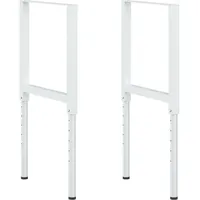 vidaXL Werkbankgestell Verstellbar 2 Stk. Metall 55x(69-95,5) cm Grau