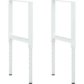 vidaXL Werkbankgestell Verstellbar 2 Stk. Metall 55x(69-95,5) cm Grau