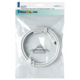 Axing Anschlusskabel IEC axialer Stecker/Kupplung 1,5 m Weiß