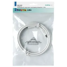 Axing Anschlusskabel IEC axialer Stecker/Kupplung 1,5 m Weiß
