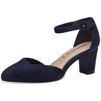 TAMARIS Pumps mit Riemen für Damen, blau, Größe 40 EU