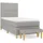 vidaXL Boxspringbett mit Matratze Hellgrau 100x200 cm Stoff - Grau
