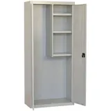 Proregal Putzmittelschrank AMEGO HxBxT 180x80x40cm | 3x Fachboden Grau-Grau
