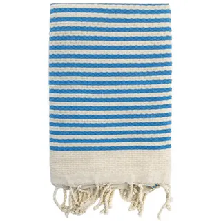 Le Comptoir de la Plage Hammamtuch, Blau, Textil, Rechteckig, 100x200 cm, Freizeit, Wellness, Saunatücher