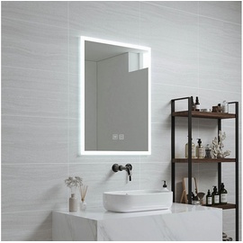 pro.tec LED-Badspiegel Scafa 45x60 cm Weiß