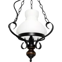 Licht-Erlebnisse Petronel 0-flg. 40 cm rund Holz Glas Metall