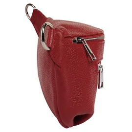 Samantha look Gürteltasche echt Leder, Made in Italy, rot