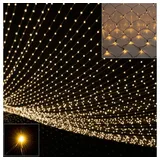 monzana Netzlichterkette Weihnachten Warmweiß 200x150cm