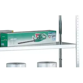 Schulte Lagertechnik Schulte Anbauregal Weitspannregal WS 2000 mit Stahlböden 2500 x x 600 mm verzinkt 4 Metallböden, 140kg Fachlast silber, (B/H/T) 187 197
