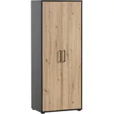 MÖBELPARTNER Aktenschrank Aino, 701866 schwarz 3 Fachböden 65,1 x 41,0 x 163,6 cm
