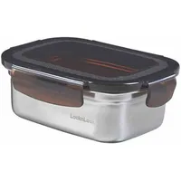 Lock & Lock Vorratsdose Edelstahl 500 ml mit schwarzem