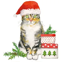 Servietten CHRISTMAS KITTY