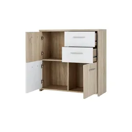 Uno Kommode 77 x 78 x 30 cm sonoma eiche/weiß