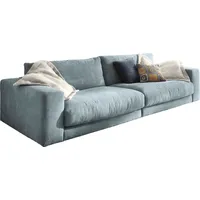 Big-Sofa PLACES OF STYLE "Enisa, legere Polsterung B/T/H: 290/127/85 cm" Sofas Gr. B/H/T: 290cm x 85cm x 127cm, Cord, blau (bleu) Zeitloses und stylisches Loungemöbel, in Fein- Breitcord