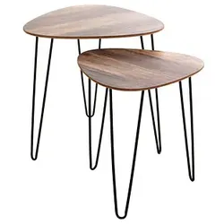HAKU Möbel Beistelltische-Set Holz eiche 4001070258564 HAKU Möbel