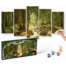 Schipper 609450832 - Malen nach Zahlen, Unser Wald, Polyptychon, 132 x 72 cm
