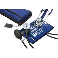 ADC Taschen-Aneroid-/Stethoskop-Set für Erwachsene ADC Pro's Combo II SR mit Blutdruckmessgerät Prosphyg 768 und Stethoskop Adscope Sprague 641 und passender Nylon-Transporttasche, königsblau