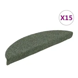 vidaXL Selbstklebende Treppenmatten 15 Stk. Grün 56x17x3cm Nadelvlies