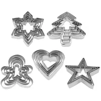 Luxuskollektion Ausstechformen Weihnachten 25PCS Keksausstecher Edelstahl