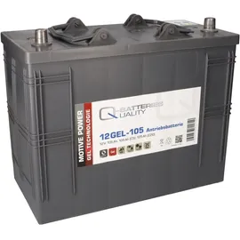 Q-Batteries Ersatzakku 1x 12V 105Ah für ELS Makine Junior EL5.5 QB