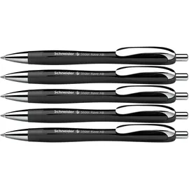 Schneider Kugelschreiber Basic Schwarz 1,4 mm 5 St.