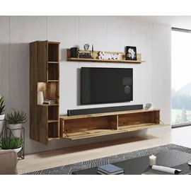 INOSIGN »PARIS«, (Komplett-Set, 3 St.), TV-Wand 220cm breite, grifflose Design, stehend und hängend montierbar