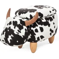 Homcom Tierhocker Dekohocker mit Stauraum Polsterhocker, Sitzhocker, Sitzbank mit