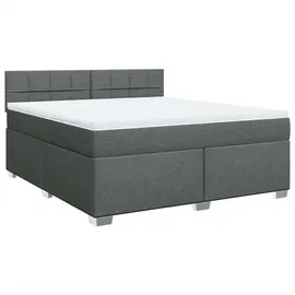 vidaXL Boxspringbett 180 x 200 cm Dunkelgrau