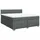 vidaXL Boxspringbett 180 x 200 cm Dunkelgrau