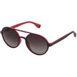 Converse Damen & Herren Sonnenbrille mit UV400-Schutz mit Lichtdurchlässigkeit S2 Urlaubs-Brille SCO192 92EP Blau/Rot - One-Size