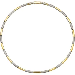 Gliederkette TITANIA "Halsketten", silber (silbergoldfarben), Halsketten, Damen, Titan, bicolor
