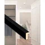 Einfassprofil für Akustikpaneele - 14 × 24 x 2500 mm (1 Leiste, Schwarz matt) - MDF-Profil für saubere Abschlüsse - passend für unsere Akustikpaneele - einfache Montage
