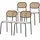 ML-Design Esszimmerstuhl 4er Set Polyester beige
