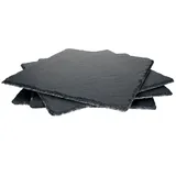4er Set Schieferplatte 30x30cm Schwarz - 23464620