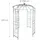 Relaxdays Rosenpavillon 2,90 x 2,06 m inkl. 4 Seitenteile Grün/Silber