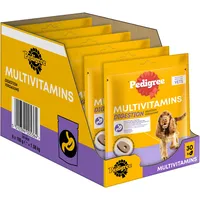 PEDIGREE Hundesnacks Multivitamins Verdauung - 30 weiche Hundeleckerlis mit Probiotika, 6x180g - Supplements zur Unterstützung der Verdauung, einfache Fütterung