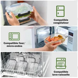 yashe Frischhaltedose transparent 1,04 l 12-teiliges Set