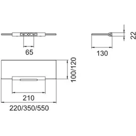 Keuco Plan Cristallin-Glasplatte unten mattiert, 350x120mm, 14910005300