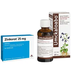 Zinkorot 25 Mg Tabletten + Umckaloabo Flüssig