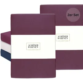 sch√ñner wohnen-kollektion Spannbettlaken Jersey 60 x 120 cm Beere 2 St.