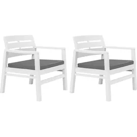 vidaXL Garten-Essgruppe 3-tlg. weiß