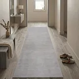 Sehrazat Teppich SEHRAZAT "LIMA, auch als Läufer", grau, B:80cm H:10mm L:150cm, Polyester, Polypropylen, Teppiche, Teppich, Kurzflor, Linienstruktur, leichter Glanz, Wohnzimmer
